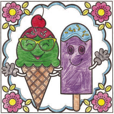 Coloring contest winners