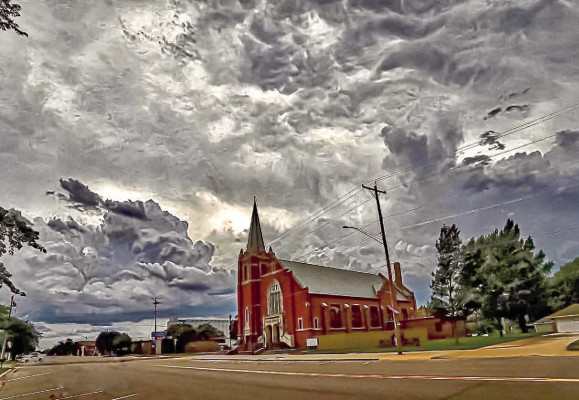 The first place entry in the City of Garden Plain's photo contest was “Saint Anthony’s Church Standing Tall in the Face of the Storm. The photo by Marty Kugler will be featured on the cover of the city's 2025 calendar. Contributed photo
