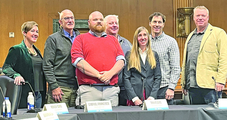 Shelby Beyer, left, took part in the Conservation Voters Expo in Washington, D.C., in December. Contributed photo
