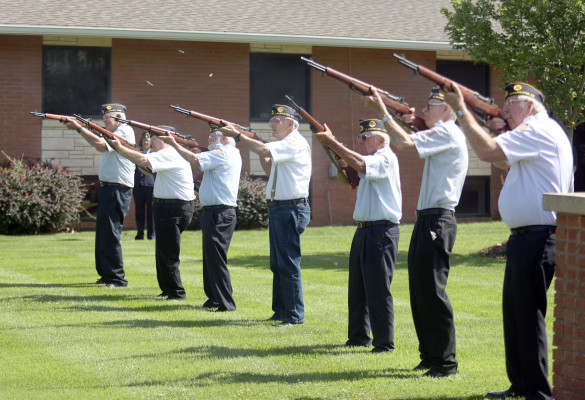 Clearwater American Legion Post 93 held its annual Memorial Day ceremony on Monday morning. Because of the threat of bad weather, the event was moved to First Baptist Church in Clearwater. After the ceremony, American Legion members held a 21-gun salute to honor members of the military who died while serving in the armed forces. Stephanie McKennon/TSnews