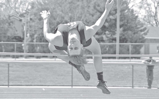 Garden Plain sophomore Rylan Devine clears the bar during last Friday’s home track and field. This Friday, the Owls will take part in Clearwater’s home meet. John Bloomquist/Contributed photo