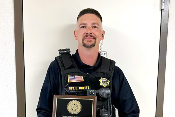 RIGHT: Haysville police officer Le Von Crotts also was honored at Monday’s meeting by Derby/Haysville American Legion Post 408 as the Kansas Law Enforcement Officer of the Year. City of Haysville/Contributed photos