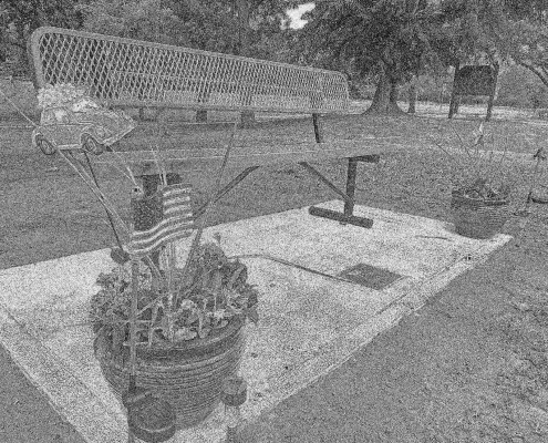 Friends and family of Chuck Schooley put in a blue bench and plaque in his memory. It is in Argonia's River Park. Travis Mounts/TSnews