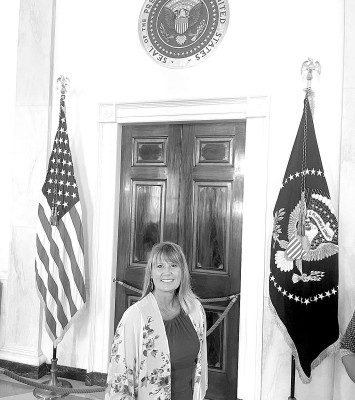 LEFT: Debbie Lukert of Clearwater enjoys a visit to the White House in Washington, D.C. She has been to the nation's capital more than once to further her history education, and plans to visit Boston this year. Contributed photo