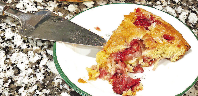 This fresh strawberry cake is moist and light and a fabulous dessert to pair with a bowl of vanilla ice cream or a cup of coffee.