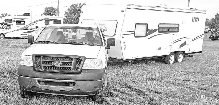 Publisher Paul Rhodes found himself completely stuck in the mud last Thursday at the Walnut Valley Festival. Luckily he had a backup plan and still managed to get his regular campsite for the festival. Paul Rhodes/TSnews