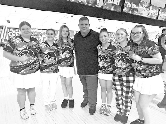 The Campus girls bowling team last week won the Ark Valley Chishom Trail Leauge Div. I championship, and head coach Brett Marrs was named coach of the year. The Colts this week won their Class 6A regional, and will be a favorite at State. Contributed photo