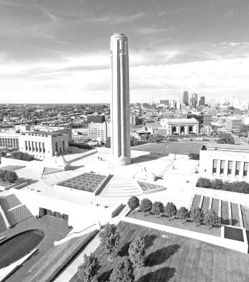 Pictured is the National World War I Museum and Memorial, with the Kansas City, Mo., skyline in the background. The Liberty Memorial Tower rises more than 200 feet above the surrounding area, and provides a stunning view of the city. National WWI Museum/Contributed photo