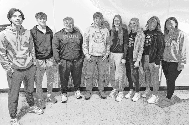 The Mr. and Miss CHS candidates are, from left, Carter Toothaker, Trent Fisher, Cooper Woodruff, Caden Burford, Kenzie McArtor, Camryn Carlson, Kaylee Hampton and Keeley Dlugokecki. Contributed photo