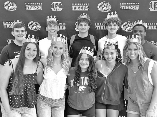 Pictured are the members of the fall homecoming court at Eisenhower High School. Coronation will be held Friday night as the EHS Tigers host the Salina Central Mustangs. Contributed photo