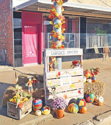 The winner of the Argonia Chamber and Pride Organization’s first Main Street Fall Light Pole Decorating Contest was Cabriel’s Daycare. Contributed photo
