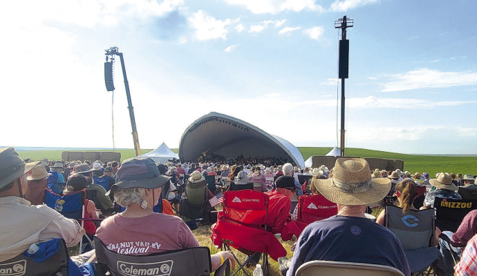 As always, the highlight of Symphony in the Flint Hills is the concert itself, hosted under an impressive bandshell on a slope of the Flint Hills. Paul Rhodes/TSnews