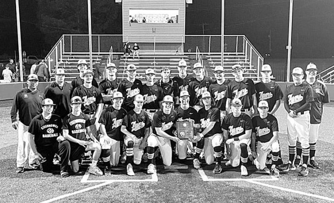 The Eisenhower Tigers celebrate their Class 5A regional tournament win in Topeka. They will be closer to home this week when playing at Wichita State. Contributed photo
