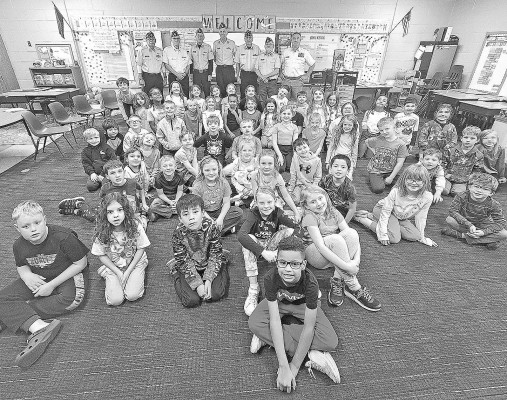 Several local veterans visited second grade students at Clearwater Elementary West on Nov. 11. Contributed photo