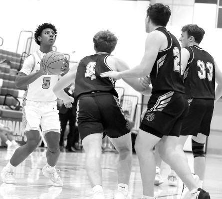 James Ake puts up a second-half shot for Clearwater during the Indians’ game against Andale last week. Stephanie McKennon/TSnews