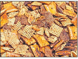 Devil’s Chex is an addictive, tasty snack that comes together quickly and easily and is the perfect addition to the snack table for a get together or a movie night on the couch.