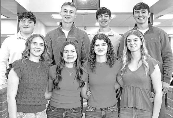 Cheney High School will hold its Heart-to-Heart coronation this Friday. The queen candidates, pictured from from left, are Landyn Meyer, Kennedy Frieden, Brecken Bergkamp, Chloe Scheer. The king candidates are, back from left, Wyatt Starns, Cash Young, Cooper Frieden and Kaden Ludwig. Contributed photo