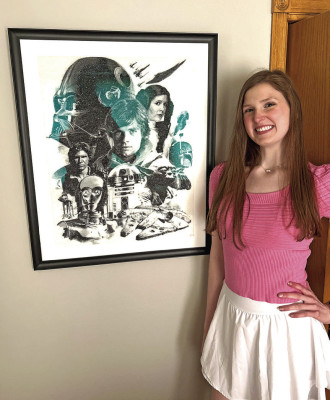 Sophie McCown submitted a Star Wars 234,000-stitch cross stitch into the Sedgwick County Fair Open Class competition and won grand champion. She has been working on it for the last year. Contributed photo