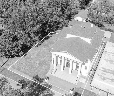 The former First Baptist Church in Goddard will be sold at auction. McCurdy Auction is handling the sale. Contributed photo