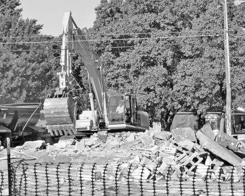 Old pool demolished
