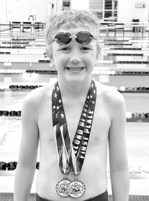 Davin Glasscock, a swimmer from Haysville, is seeking votes for the Youth Athlete of the Year award. Contributed photo