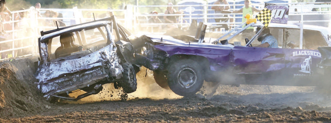 A car is lifted partially 