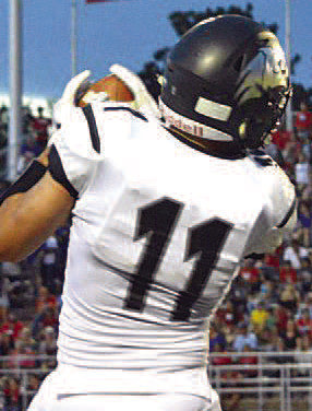 Tyler Kahmann hauls in a pass during a 2018 Campus Colts football game at Dodge City. The 2019 Campus High graduate, who had a record-setting career at Emporia State, has signed with the NFL’s Indianapolis