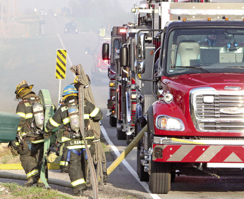 Agencies respond to outbuilding fire