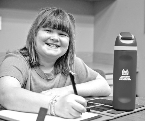 Olivia Sinness, a fourth-grade student at Goddard’s Clark Davidson Elementary, is the winner of a national writing contest. Contributed photo