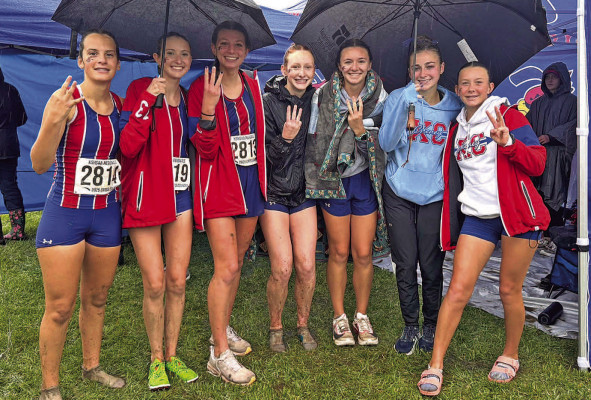 The Cheney Cardinals girls qualified as a full team for the Class 3A State meet. Cheney, Campus, Eisenhower and Goddard also had individual runners qualify for State meets. All those teams will run Saturday at Rim Rock Farm in Lawrence, site of the Class 3A, 5A and 6A State races. Contributed photo
