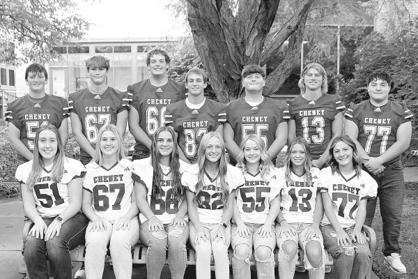 The Cheney High School homecoming court includes, front row from left: Jocelyn Frith-Koerner, Lyndie Burdick, Alayna Wehrman, Adelle Fouquet, Taryn Bennett, Karstyn Inslee and Bella Robben; back row: Brian Williams, Callan Murray, Garren Campbell, Cameron Eastman, Kohlton Rohloff, Josh Burdick and Wyatt Starns. Contributed photo