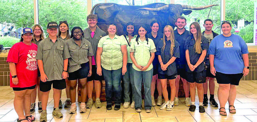 The Smokin’ Colts pose for a photo earlier this month at the National High School BBQ Championship in Colony, Texas, in the Dallas-Fort Worth area. Contributed photo