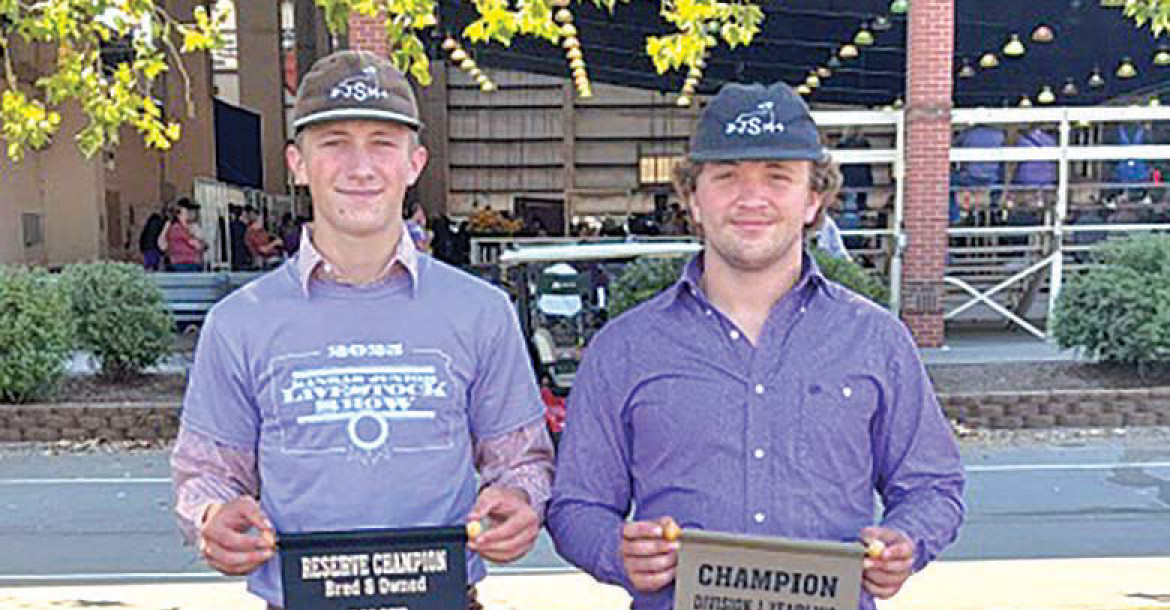 Hayden Smarsh, left, and Wyatt Smarsh did well in the sheep competitions at this year’s Sedgwick County Fair. Contributed photo