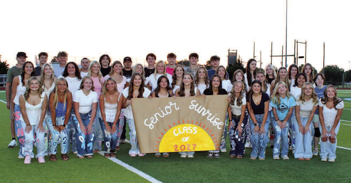 Clearwater High School seniors gather for an early-morning group photograph on the first day of their final year of high school. Students at local schools started the new year over the past couple of weeks. TSnews readers shared their back-to-school photos. More photos can be found on Page B1. Contributed photo